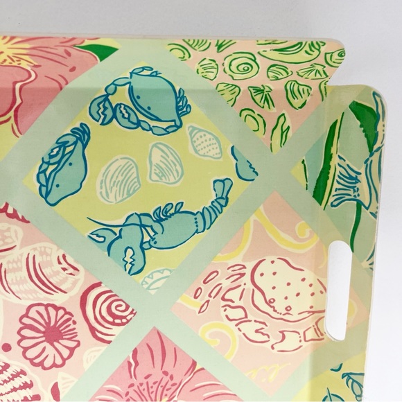 Vintage Lilly Pulitzer Patchwork Melamine Tray Large - Picture 5 of 12